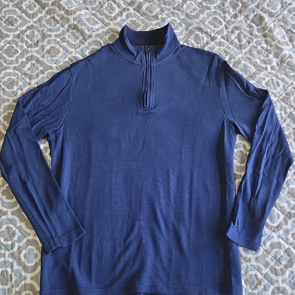 4/$20 Chaps Men's Navy Zip-Up Sweater